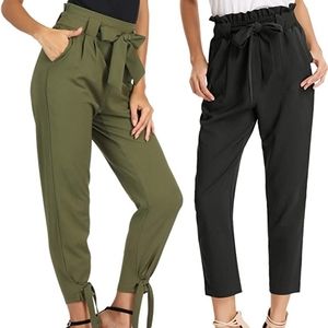 Black and green pants as shown